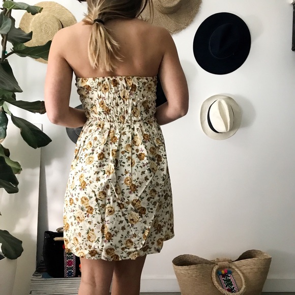 Over the knee length flower dress size S - Picture 3 of 7